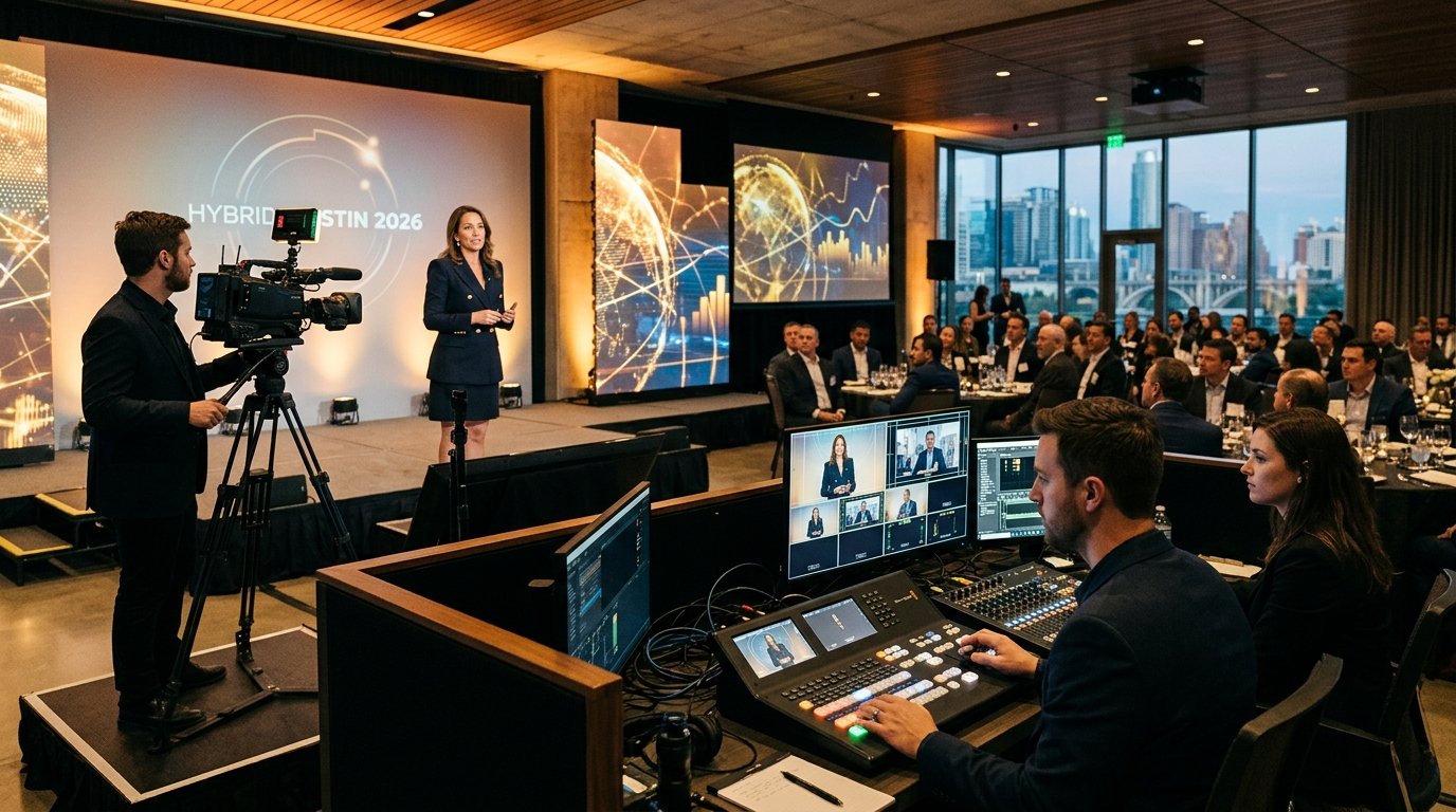 Production Événement Hybride à Austin : Guide AV 2026